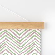 zig zag green pink chevron stripes painted arrows