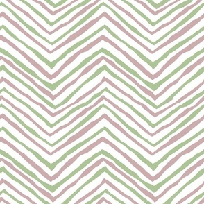 zig zag green pink chevron stripes painted arrows