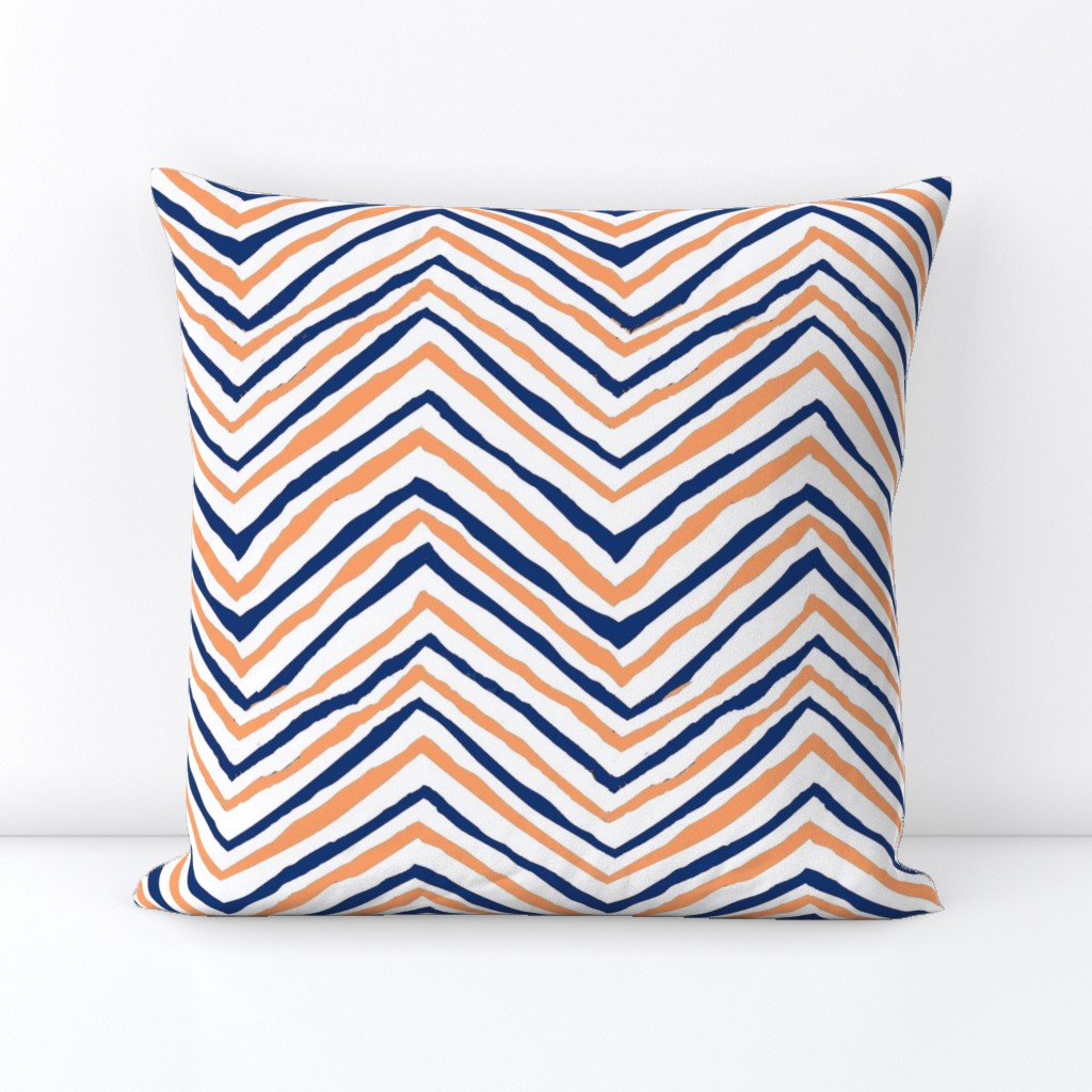 navy blue orange zig zag chevron tigers clemson football