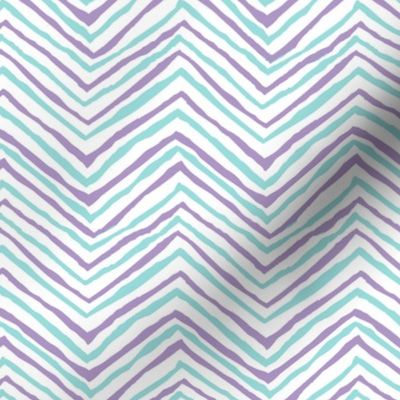 zig zag purple aqua chevron stripes