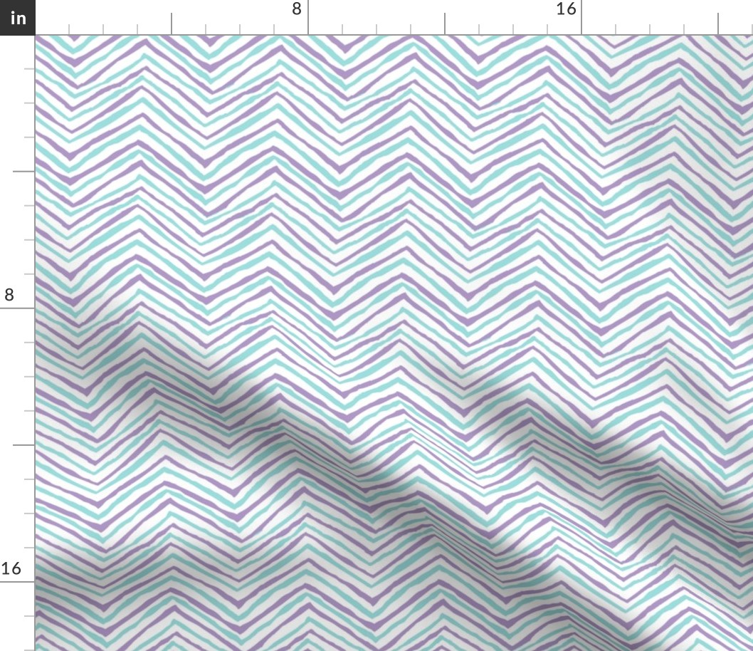 zig zag purple aqua chevron stripes