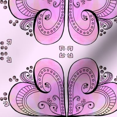 Pink Hearts - Mirrored Design