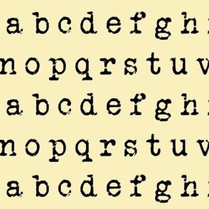 Typewriter Alphabet on Blond