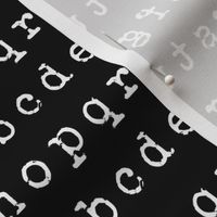 (small-scale) Typewriter Alphabet on Black