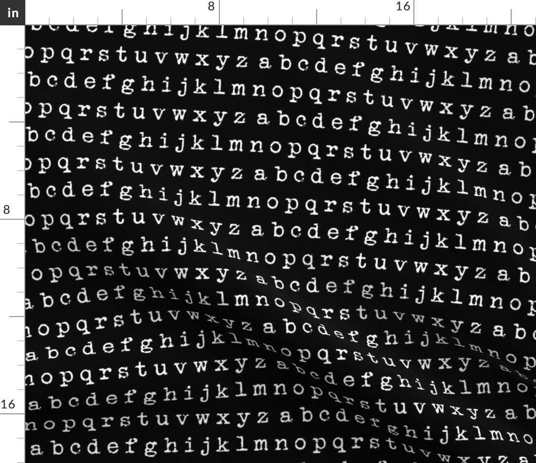 (small-scale) Typewriter Alphabet on Black