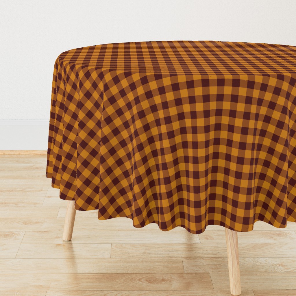 1" Buffalo Plaid- black and gold - ironwood-ch-ch-ch