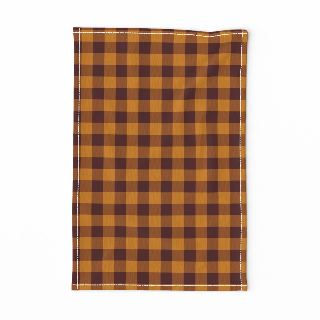 1" Buffalo Plaid- black and gold - ironwood-ch-ch-ch