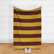 6.5” Huge Gold And Maroon Stripe - Basic Textured