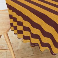 1.5” Gryffin Stripe - Basic Textured - Gold And Maroon