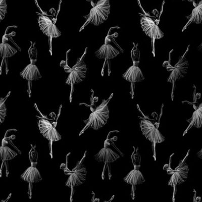 Ballerinas black scale) - Spoonflower