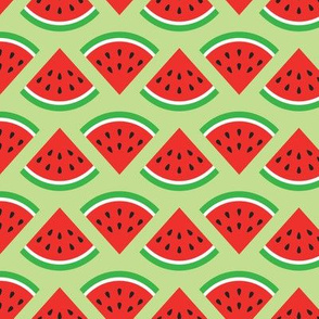 2" Watermelon Slices // Feijoa Green