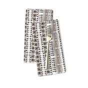 African Art Inspired Mud Cloth White-3