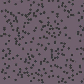 confetti dots - graphite on purple