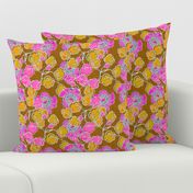 Hot pink and yellow floral