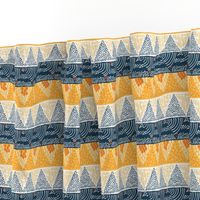 Mountain Sun by Sea Geometric Pattern