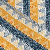 Mountain Sun by Sea Geometric Pattern