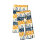 Mountain Sun by Sea Geometric Pattern