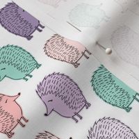 (small scale) hedgehogs - pink and purple