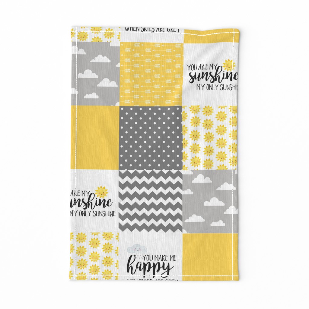 You are my sunshine - wholecloth cheater quilt