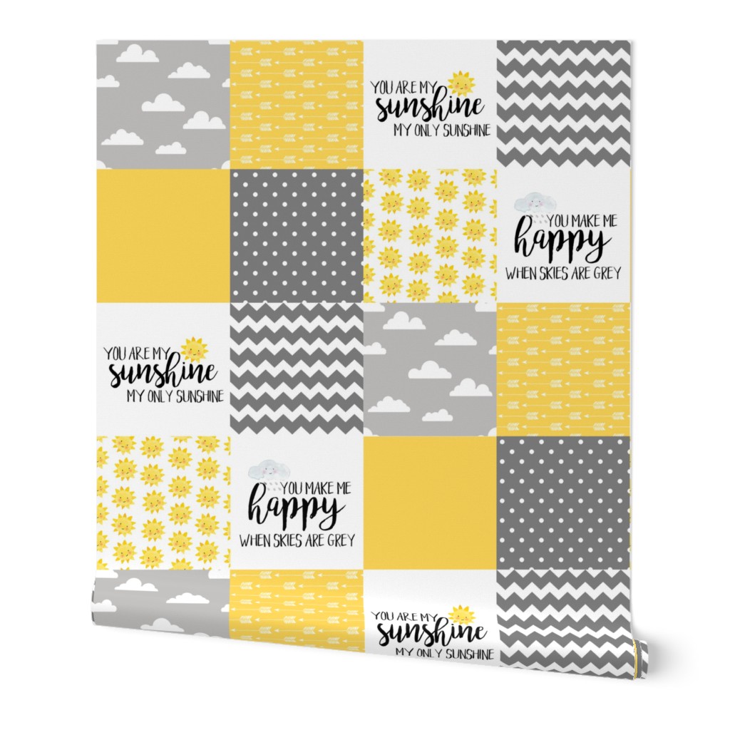 You are my sunshine - wholecloth cheater quilt