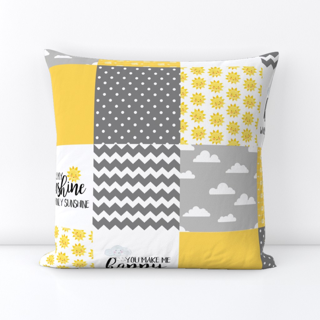You are my sunshine - wholecloth cheater quilt
