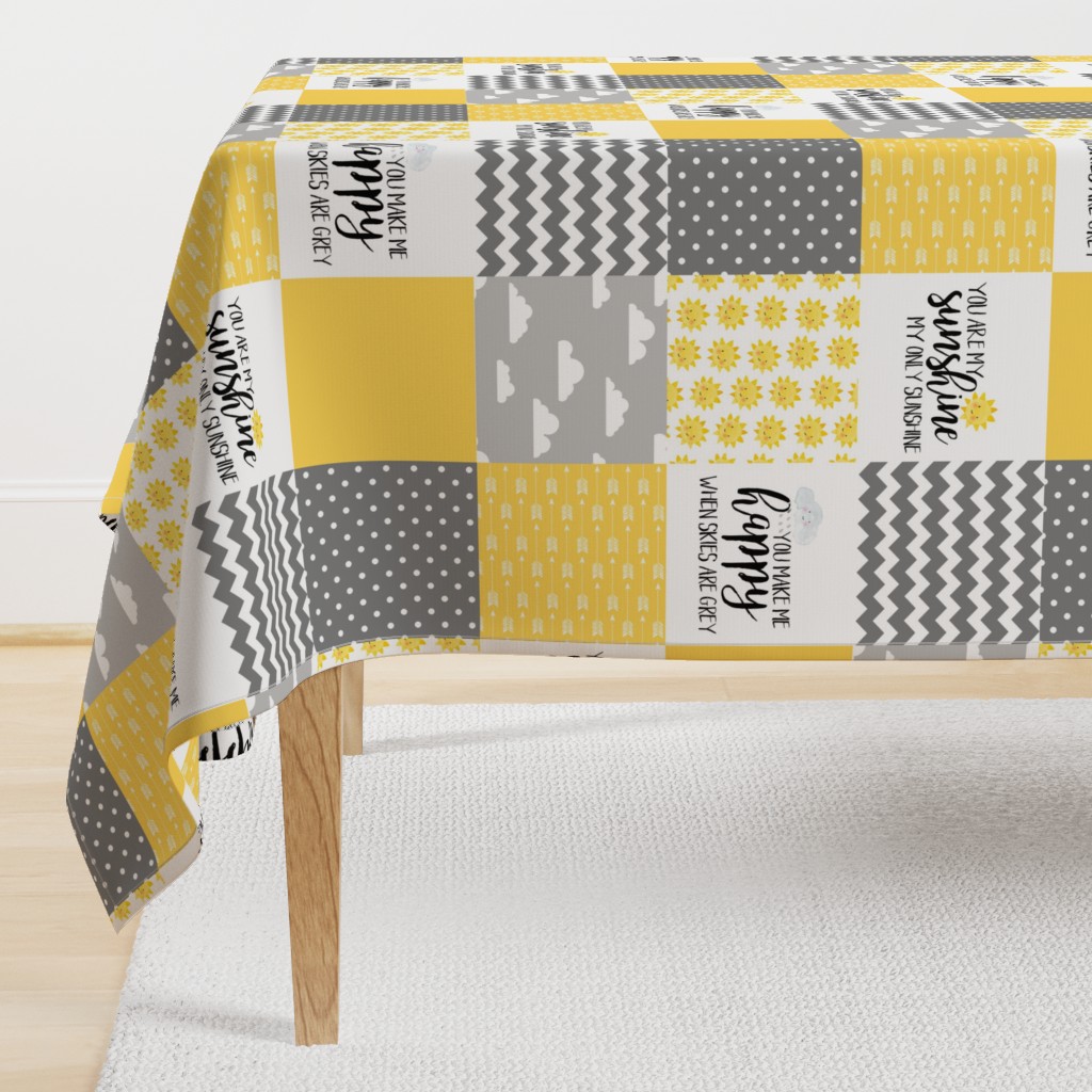 You are my sunshine - wholecloth cheater quilt