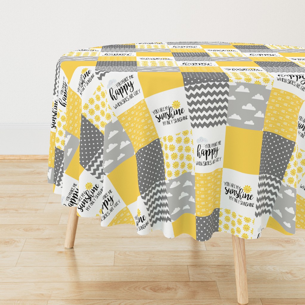 You are my sunshine - wholecloth cheater quilt