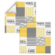 You are my sunshine - wholecloth cheater quilt