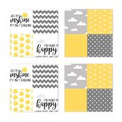 You are my sunshine - wholecloth cheater quilt