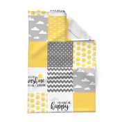 You are my sunshine - wholecloth cheater quilt