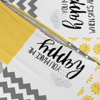 You are my sunshine - wholecloth cheater quilt