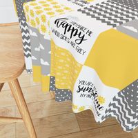 You are my sunshine - wholecloth cheater quilt