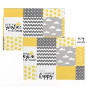 You are my sunshine - wholecloth cheater quilt