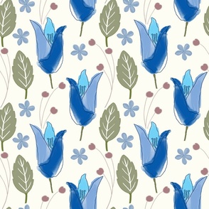 Blue Floral Pattern