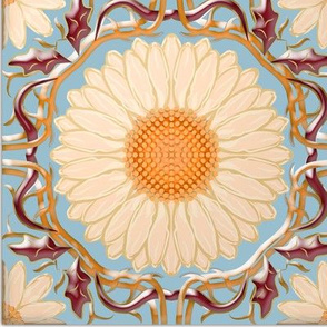 Spanish Floral Tile 2