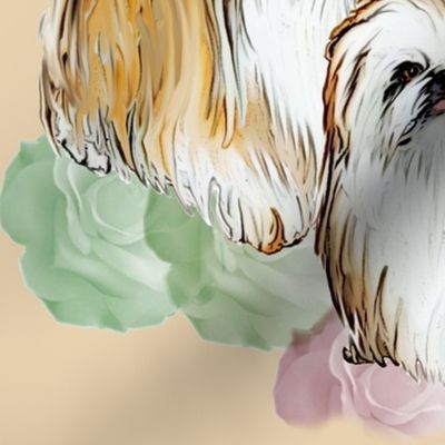 pekingese fabric