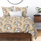 pekingese fabric