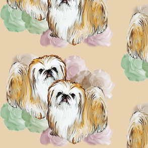 pekingese fabric