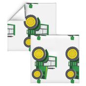 cut and sew tractor pillows - green