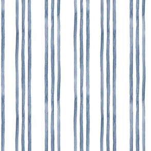 Blue and White Watercolor Stripes