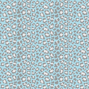 Leopard Spots in Blue and Gray