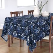 Bee Damask - DEEP COBALT