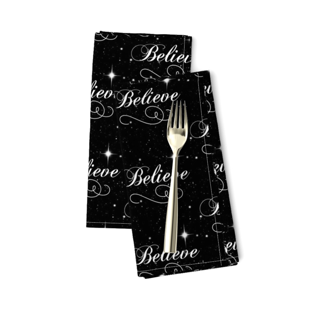 Believe Script - Black Background