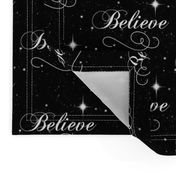 Believe Script - Black Background