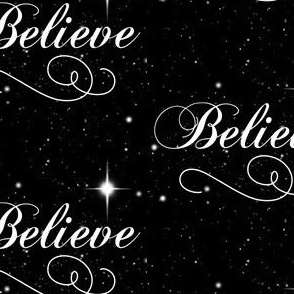 Believe Script - Black Background