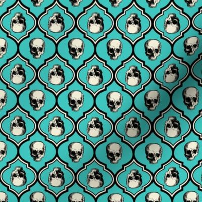 French Skulls - turquoise