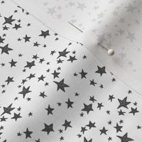 stars // charcoal and white nursery fabric stars white and grey design andrea lauren fabric (ultra tiny)