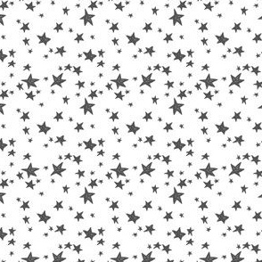 stars // charcoal and white nursery fabric stars white and grey design andrea lauren fabric (ultra tiny)