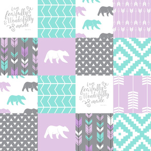 fearfully and wonderfully made patchwork - purple 