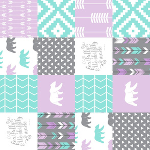 fearfully and wonderfully made patchwork - purple (90)